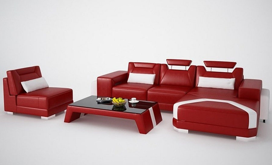 Mason- 3SC Leather Sofa Lounge Set
